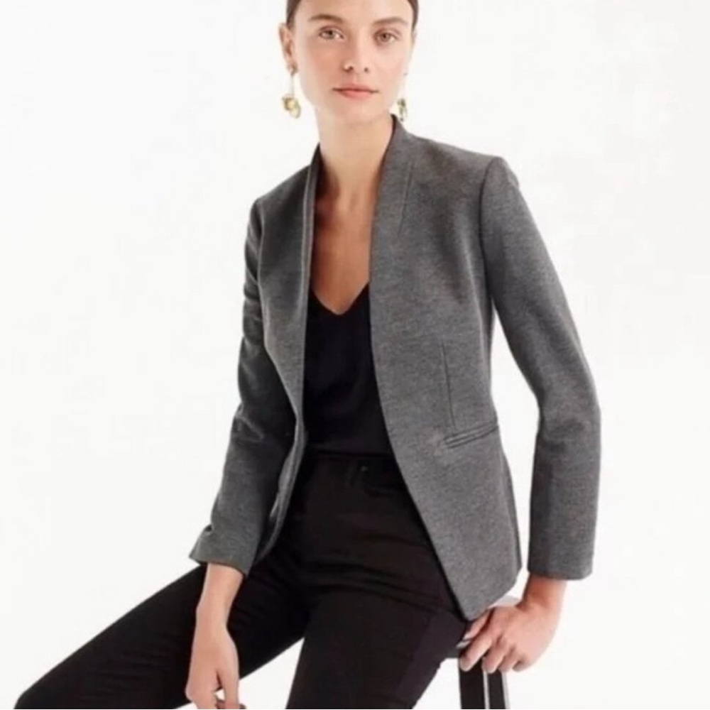 Women's Black Open-Front Blazer